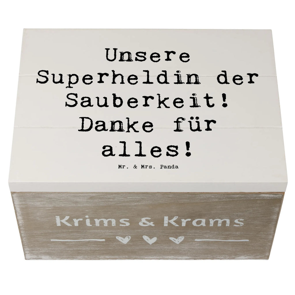 Holzkiste Spruch Putzfrau Superheldin Erinnerungskiste, Schatulle, Geschenkbox, Geschenkdose, Aufbewahrungsbox, Schatzkiste, Holzkiste, Erinnerungsbox, Truhe, Kiste, XXL, Dekokiste