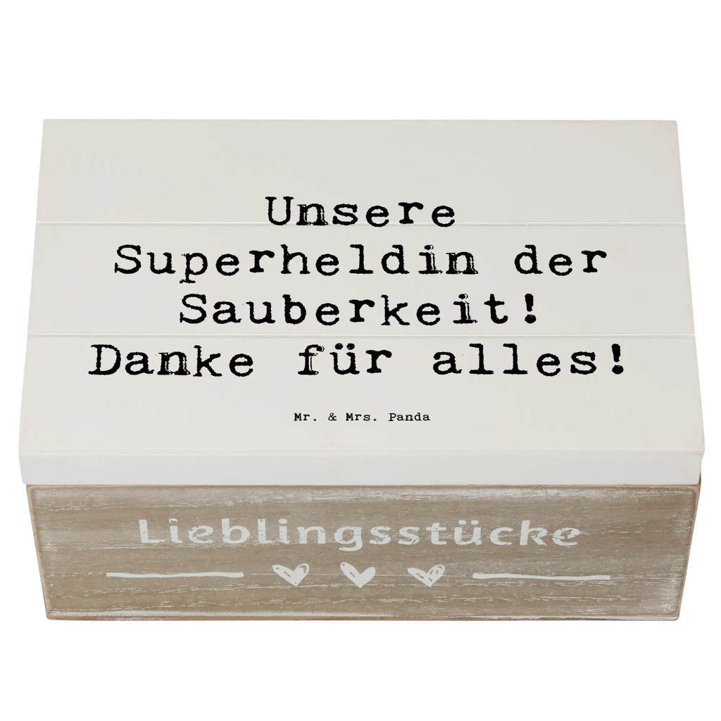 Holzkiste Spruch Putzfrau Superheldin Erinnerungskiste, Schatulle, Geschenkbox, Geschenkdose, Aufbewahrungsbox, Schatzkiste, Holzkiste, Erinnerungsbox, Truhe, Kiste, XXL, Dekokiste