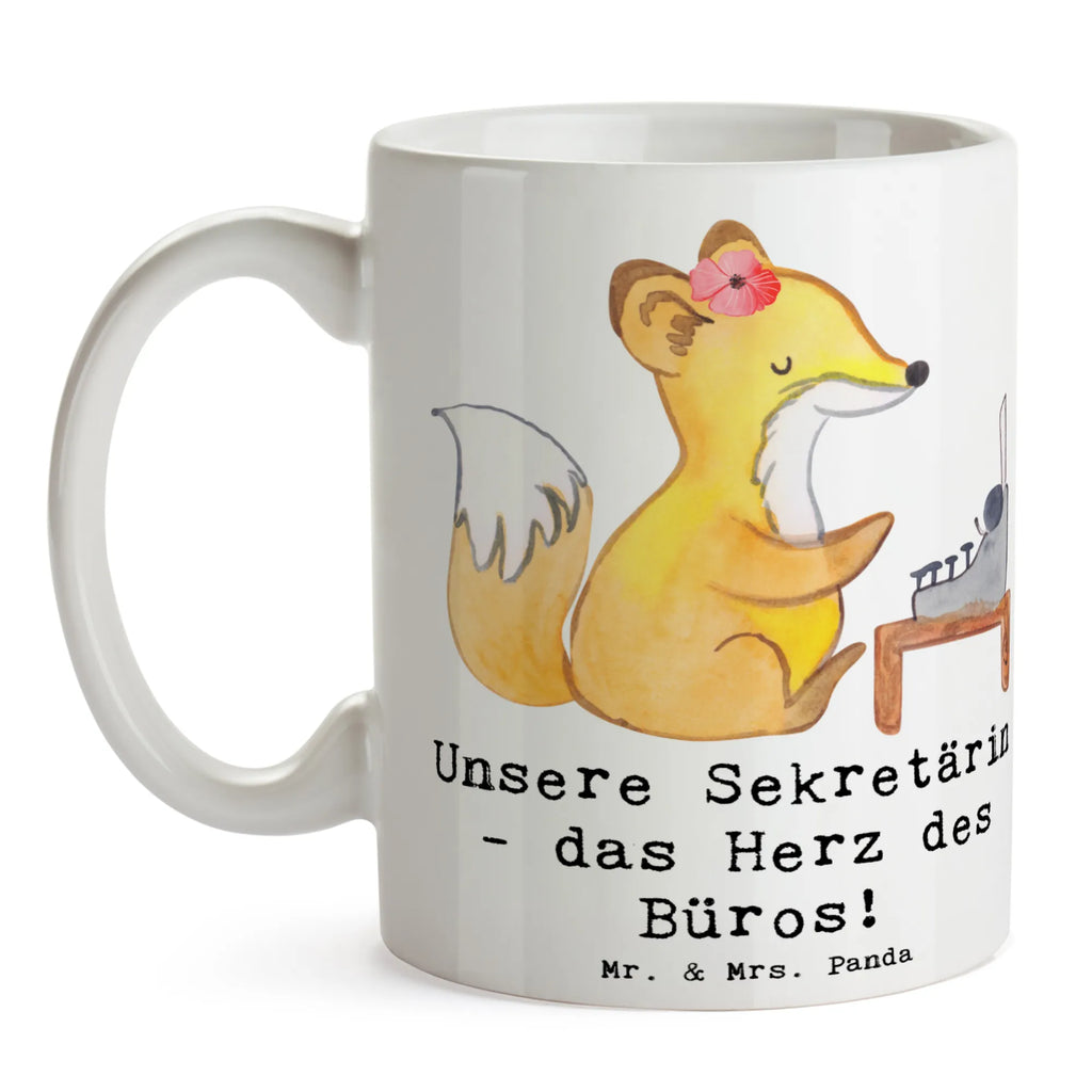 Mug Unsere Sekretärin - das Herz des Büros! Porzellantasse, Teetasse, Bürotasse, Tasse mit Motiven, Geschenktasse, Tasse, Keramiktasse, Tasse mit Zitaten, Kaffeetasse
