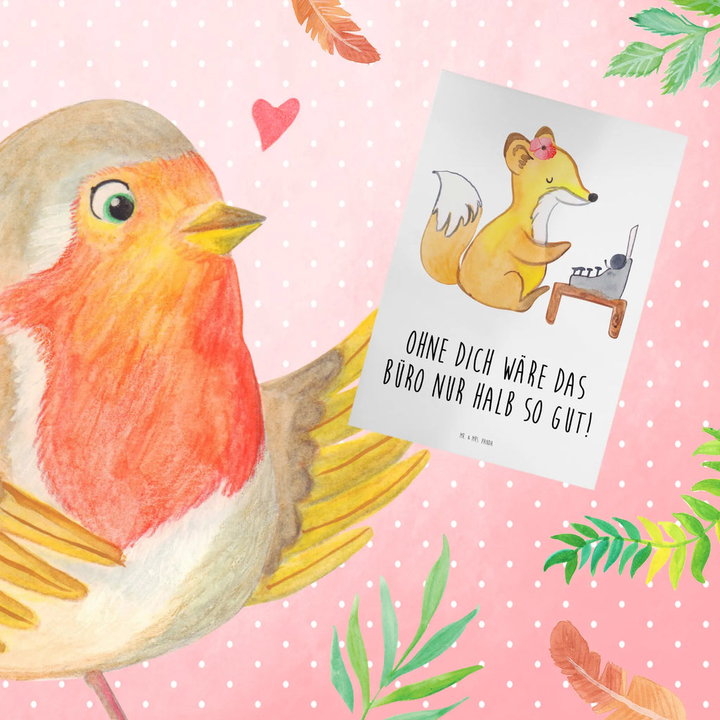 Greetings card Ohne dich wäre das Büro nur halb so gut! Geburtstagskarte, Hochzeitskarte, Ansichtskarten, Klappkarte, Glückwunschkarte, Einladungskarte, Karte, Grußkarte