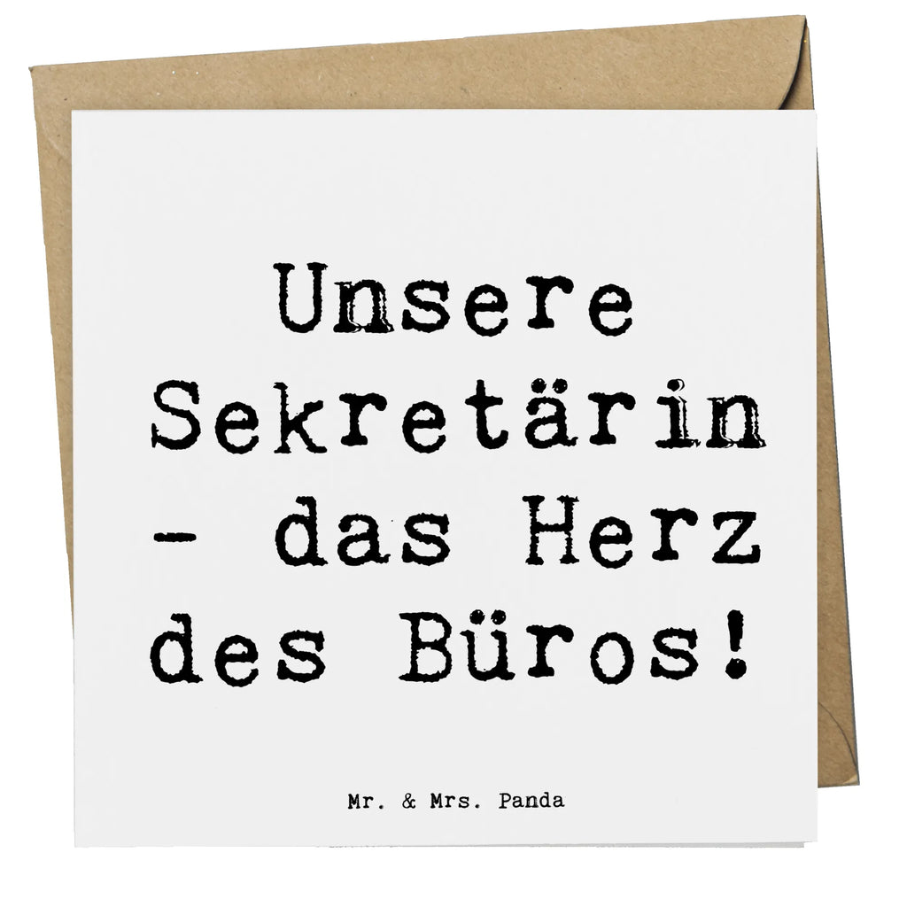 Deluxe Card Saying Unsere Sekretärin - das Herz des Büros! Hochzeitskarte, Karte, Grußkarte, Einladungskarte, Glückwunschkarte, Klappkarte, Hochwertige Grußkarte, Hochwertige Klappkarte, Geburtstagskarte