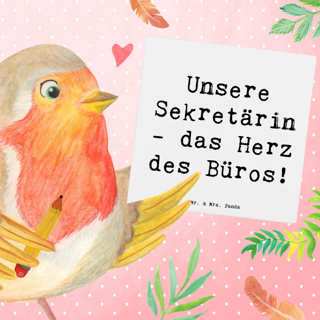 Deluxe Card Saying Unsere Sekretärin - das Herz des Büros! Hochzeitskarte, Karte, Grußkarte, Einladungskarte, Glückwunschkarte, Klappkarte, Hochwertige Grußkarte, Hochwertige Klappkarte, Geburtstagskarte