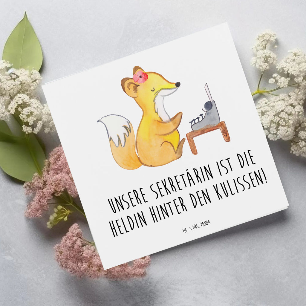 Deluxe Card Unsere Sekretärin ist die Heldin hinter den Kulissen! Hochzeitskarte, Geburtstagskarte, Glückwunschkarte, Klappkarte, Einladungskarte, Hochwertige Grußkarte, Hochwertige Klappkarte, Grußkarte, Karte