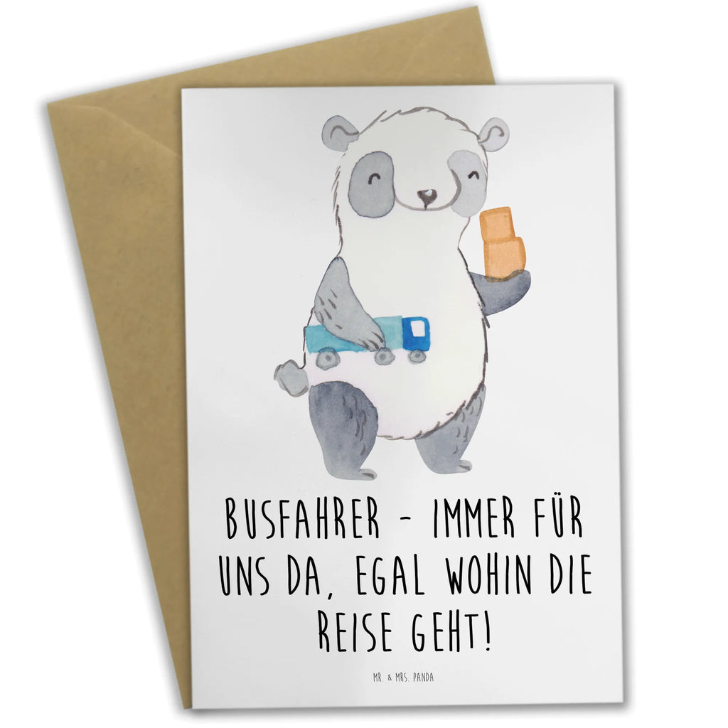 Greetings card Busfahrer - Immer für uns da, egal wohin die Reise geht! Ansichtskarten, Hochzeitskarte, Klappkarte, Grußkarte, Karte, Einladungskarte, Glückwunschkarte, Geburtstagskarte