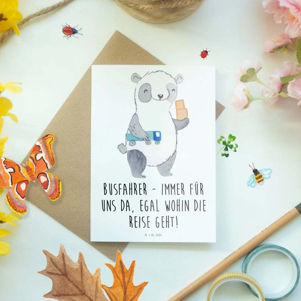 Greetings card Busfahrer - Immer für uns da, egal wohin die Reise geht! Ansichtskarten, Hochzeitskarte, Klappkarte, Grußkarte, Karte, Einladungskarte, Glückwunschkarte, Geburtstagskarte