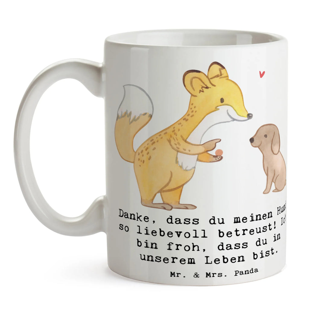 Mug Danke, dass du meinen Hund so liebevoll betreust! Ich bin froh, dass du in unserem Leben bist. Tasse mit Zitaten, Kaffeetasse, Keramiktasse, Geschenktasse, Porzellantasse, Bürotasse, Tasse mit Motiven, Tasse, Teetasse