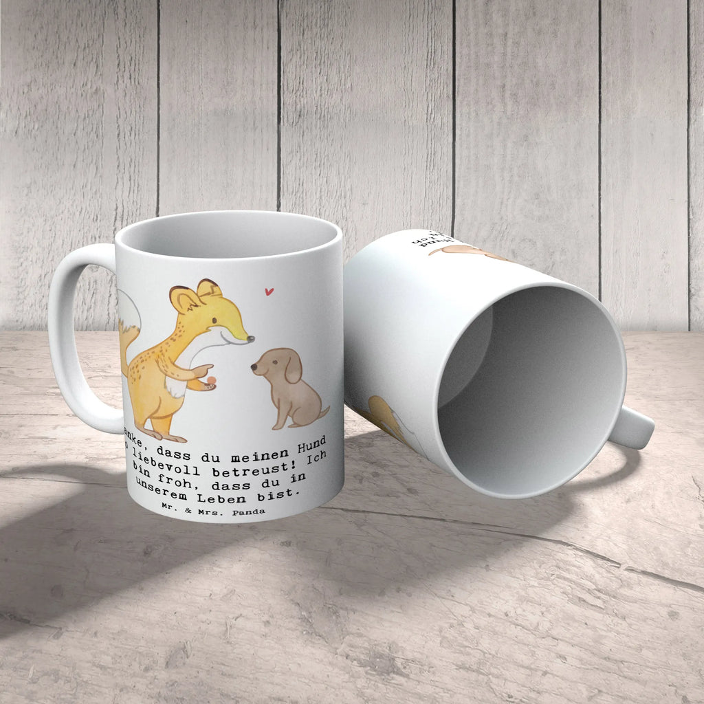 Mug Danke, dass du meinen Hund so liebevoll betreust! Ich bin froh, dass du in unserem Leben bist. Tasse mit Zitaten, Kaffeetasse, Keramiktasse, Geschenktasse, Porzellantasse, Bürotasse, Tasse mit Motiven, Tasse, Teetasse