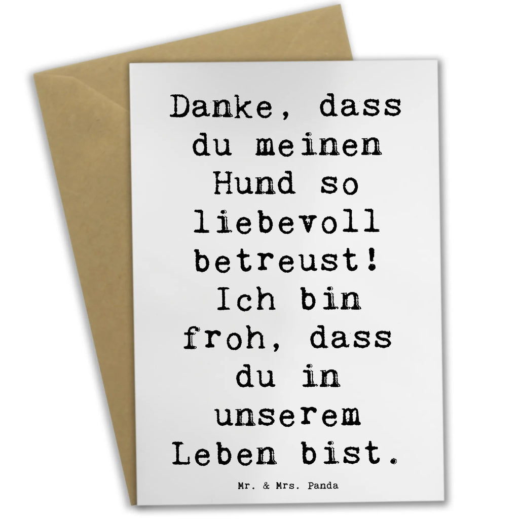 Greetings card Saying Danke, dass du meinen Hund so liebevoll betreust! Ich bin froh, dass du in unserem Leben bist. Grußkarte, Klappkarte, Einladungskarte, Glückwunschkarte, Hochzeitskarte, Geburtstagskarte, Karte, Ansichtskarten