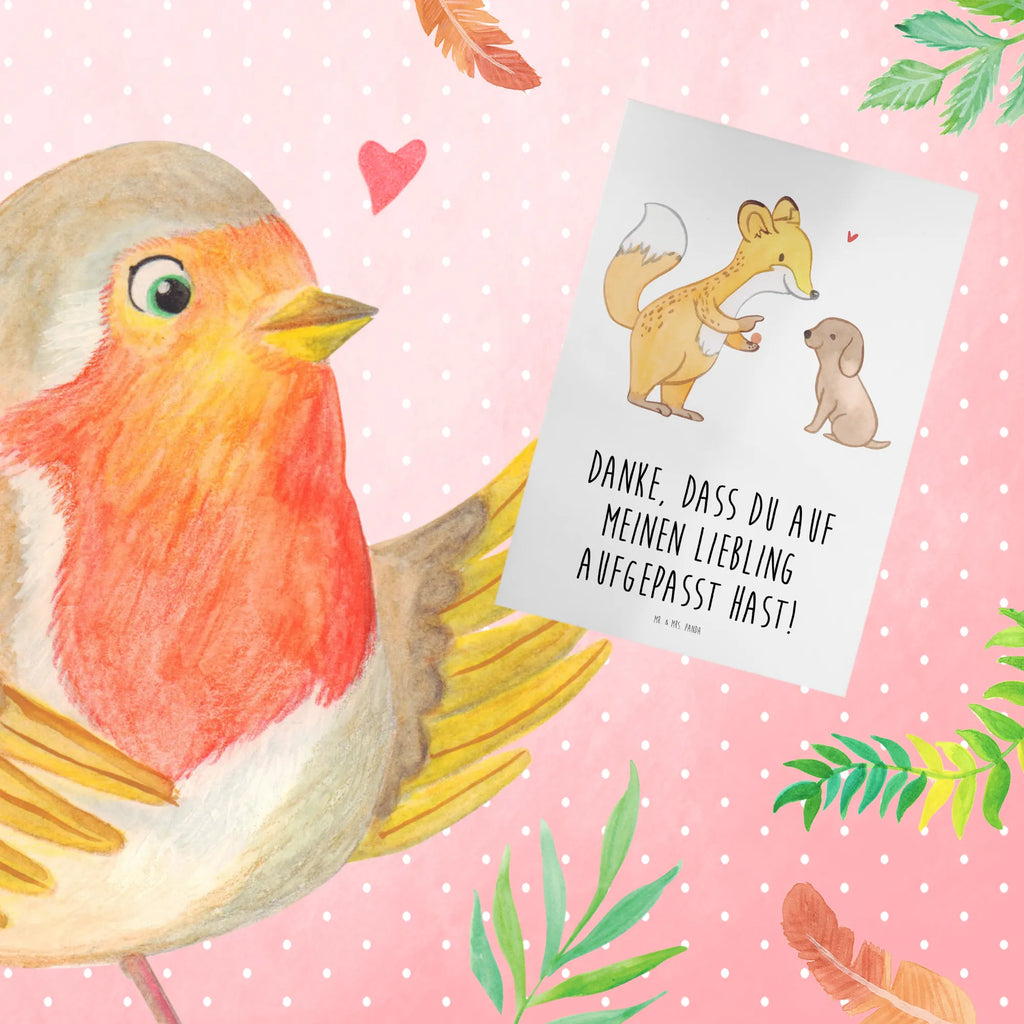 Greetings card Danke, dass du auf meinen Liebling aufgepasst hast! Glückwunschkarte, Grußkarte, Karte, Klappkarte, Hochzeitskarte, Ansichtskarten, Geburtstagskarte, Einladungskarte