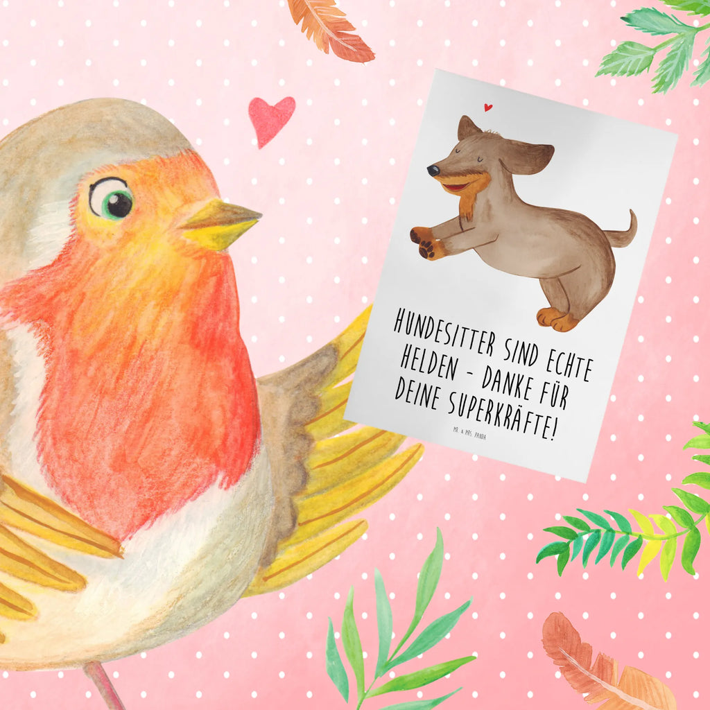 Greetings card Hundesitter sind echte Helden - danke für deine Superkräfte! Karte, Ansichtskarten, Hochzeitskarte, Grußkarte, Klappkarte, Geburtstagskarte, Einladungskarte, Glückwunschkarte