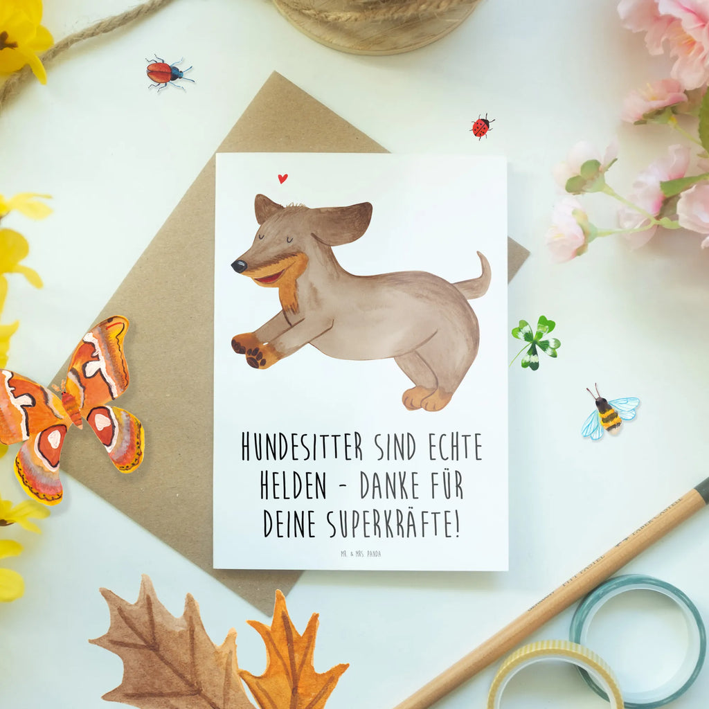 Greetings card Hundesitter sind echte Helden - danke für deine Superkräfte! Karte, Ansichtskarten, Hochzeitskarte, Grußkarte, Klappkarte, Geburtstagskarte, Einladungskarte, Glückwunschkarte