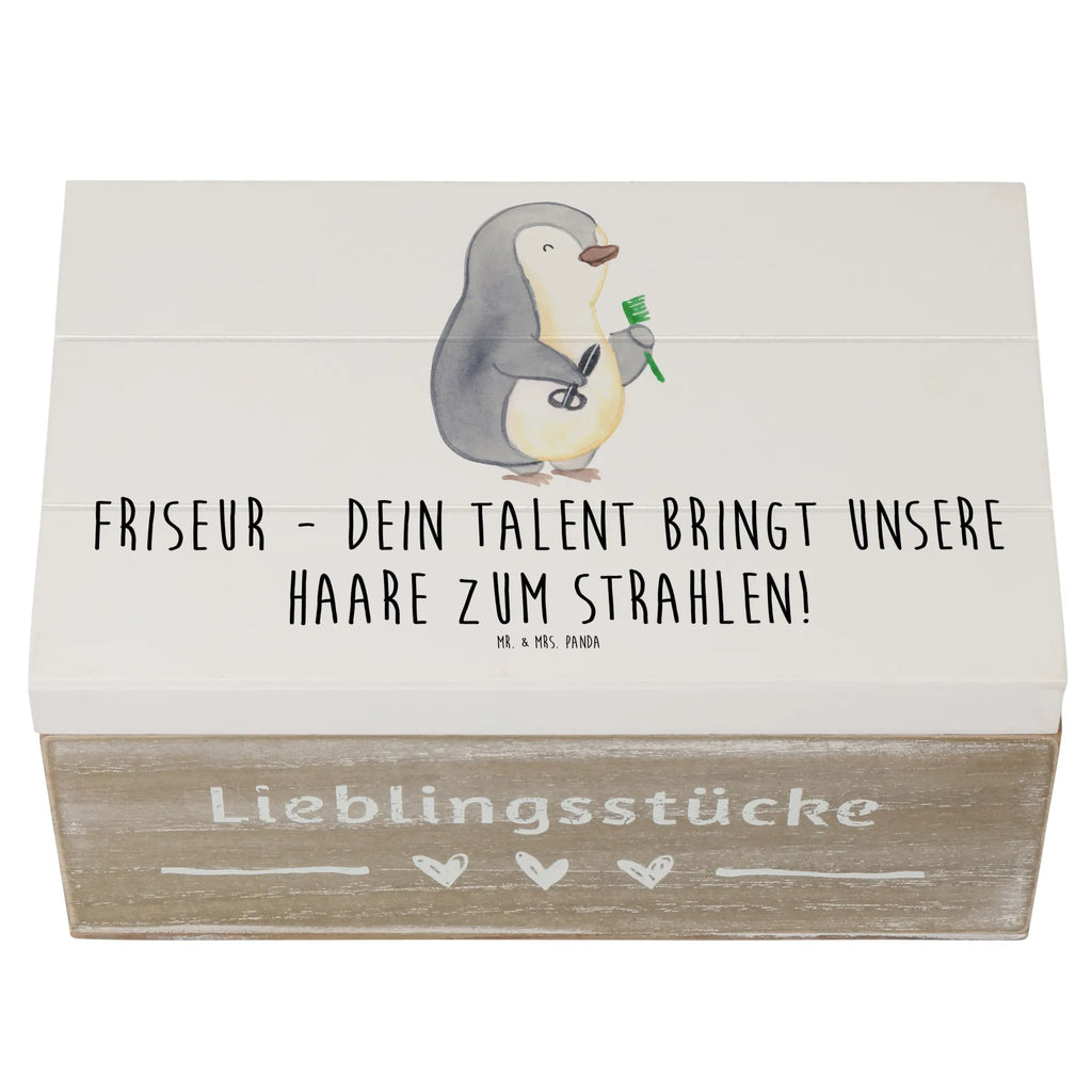 Holzkiste Friseur Talent Schatulle, Truhe, Schatzkiste, Holzkiste, Erinnerungskiste, Erinnerungsbox, Kiste, Geschenkbox, Aufbewahrungsbox, XXL, Dekokiste, Geschenkdose