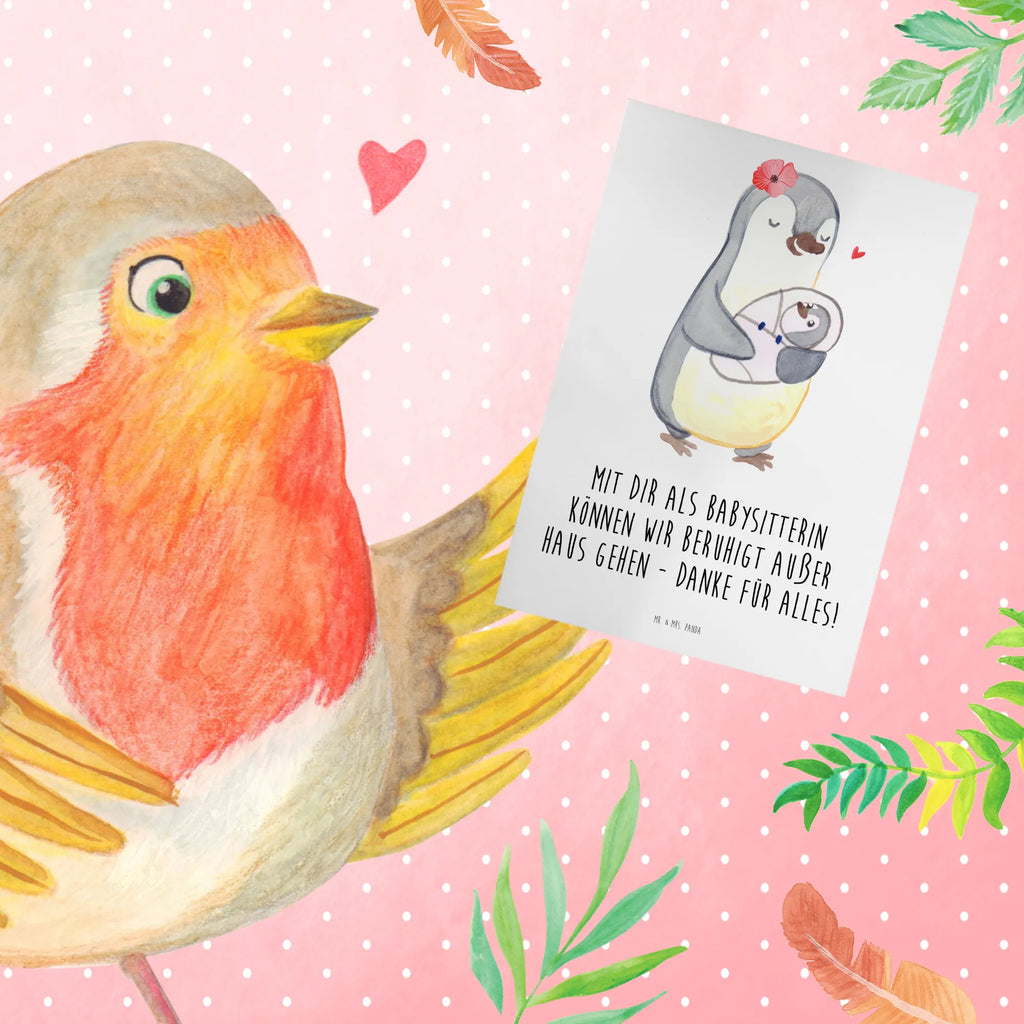 Greetings card Mit dir als Babysitterin können wir beruhigt außer Haus gehen - danke für alles! Karte, Ansichtskarten, Klappkarte, Glückwunschkarte, Geburtstagskarte, Hochzeitskarte, Einladungskarte, Grußkarte