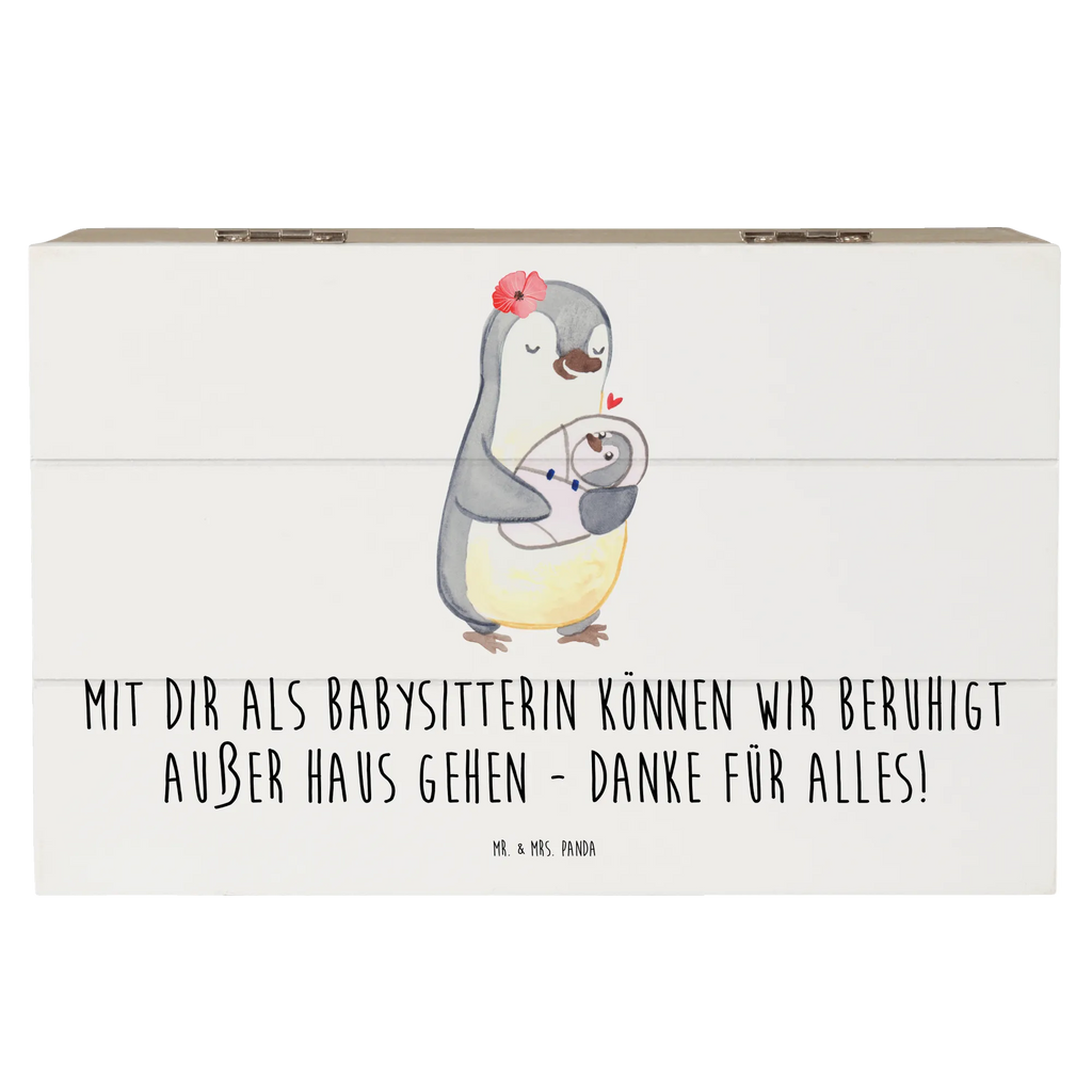 Holzkiste Babysitter Dank XXL, Truhe, Geschenkbox, Aufbewahrungsbox, Schatulle, Kiste, Erinnerungskiste, Geschenkdose, Holzkiste, Dekokiste, Schatzkiste, Erinnerungsbox