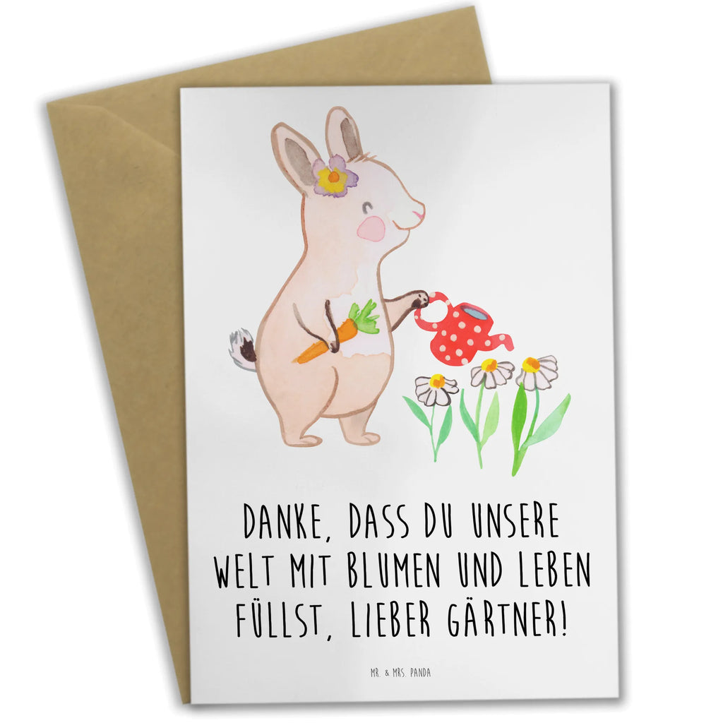 Greetings card Danke, dass du unsere Welt mit Blumen und Leben füllst, lieber Gärtner! Grußkarte, Ansichtskarten, Geburtstagskarte, Hochzeitskarte, Einladungskarte, Klappkarte, Glückwunschkarte, Karte