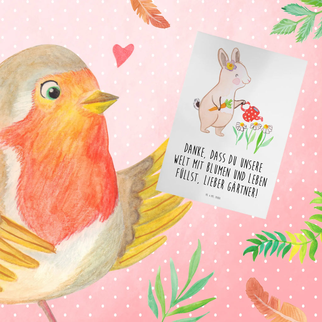 Greetings card Danke, dass du unsere Welt mit Blumen und Leben füllst, lieber Gärtner! Grußkarte, Ansichtskarten, Geburtstagskarte, Hochzeitskarte, Einladungskarte, Klappkarte, Glückwunschkarte, Karte