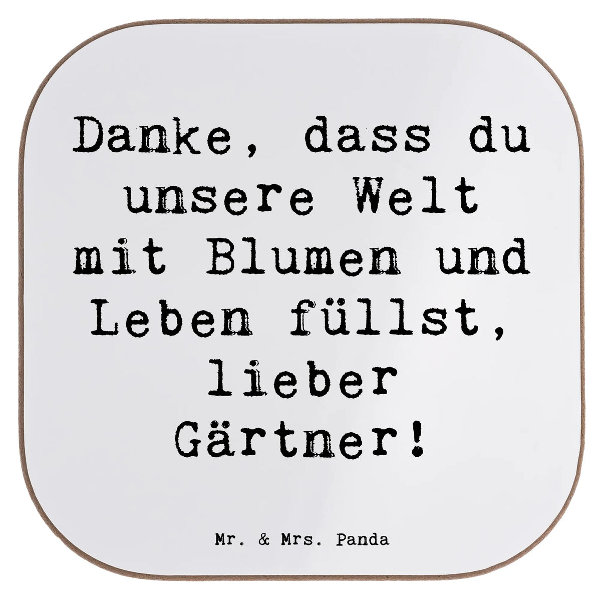 Untersetzer Spruch Gärtner Dankeschön