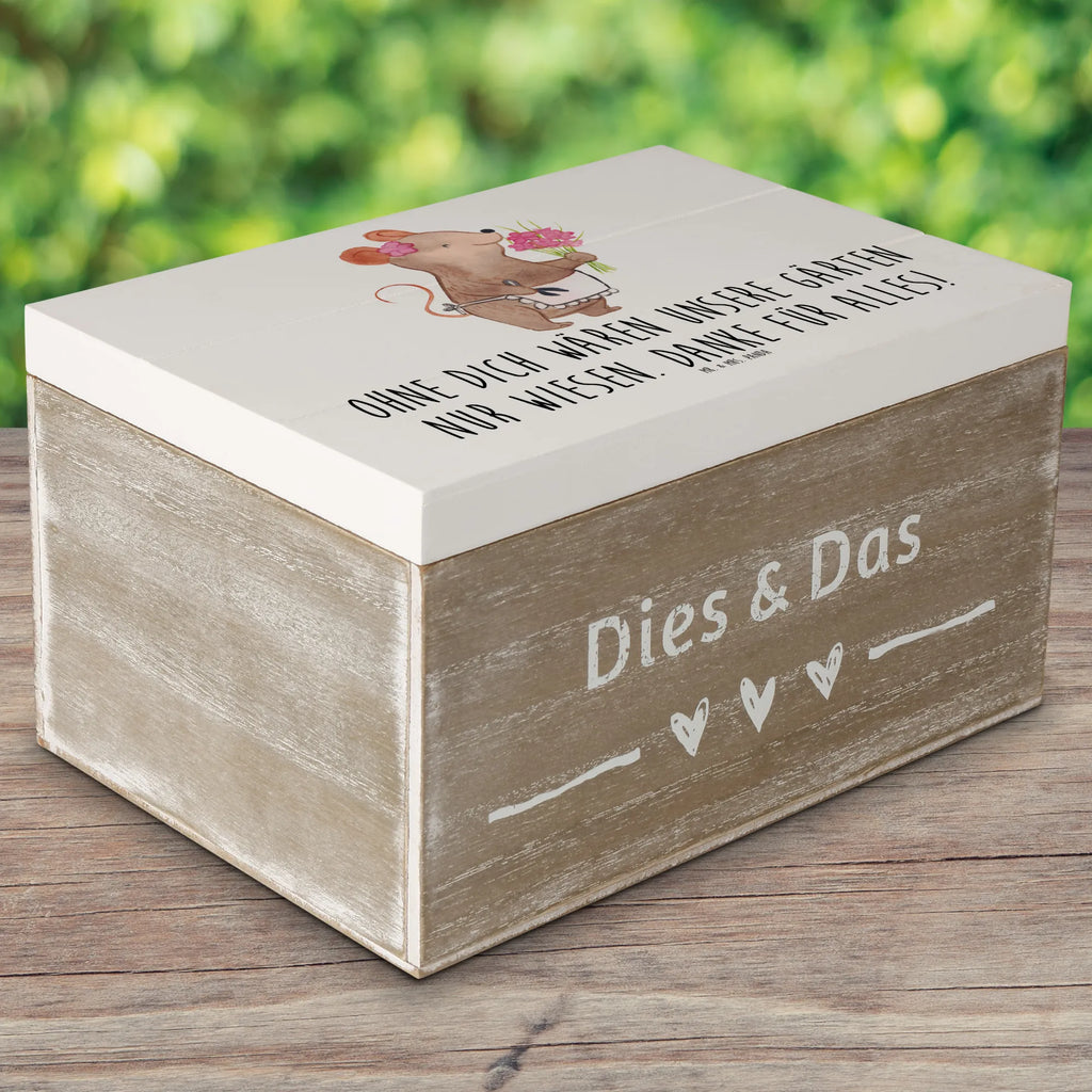 Wooden chest Ohne dich wären unsere Gärten nur Wiesen. Danke für alles! Truhe, Schatzkiste, Geschenkdose, Dekokiste, XXL, Geschenkbox, Erinnerungskiste, Schatulle, Kiste, Aufbewahrungsbox, Erinnerungsbox, Holzkiste