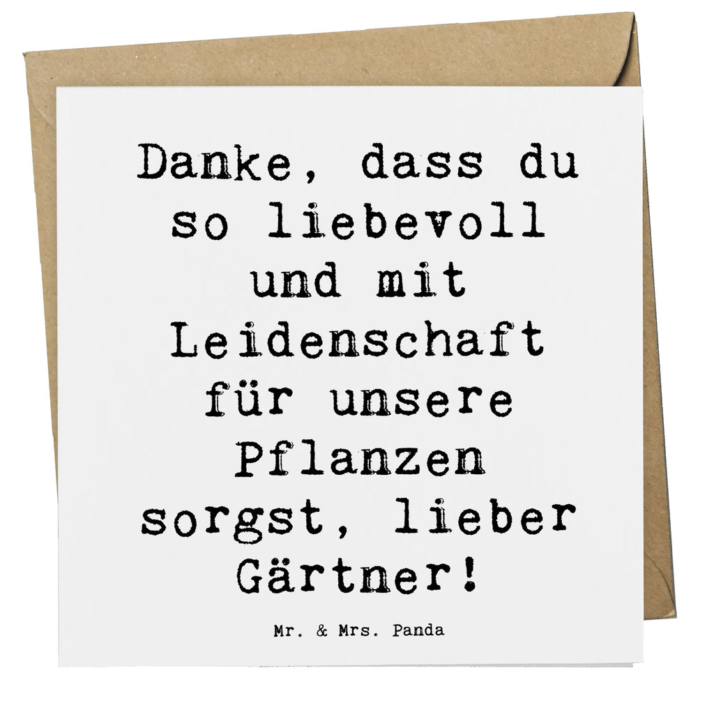 Deluxe Card Saying Danke, dass du so liebevoll und mit Leidenschaft für unsere Pflanzen sorgst, lieber Gärtner! Karte, Grußkarte, Klappkarte, Einladungskarte, Glückwunschkarte, Hochzeitskarte, Geburtstagskarte, Hochwertige Grußkarte, Hochwertige Klappkarte