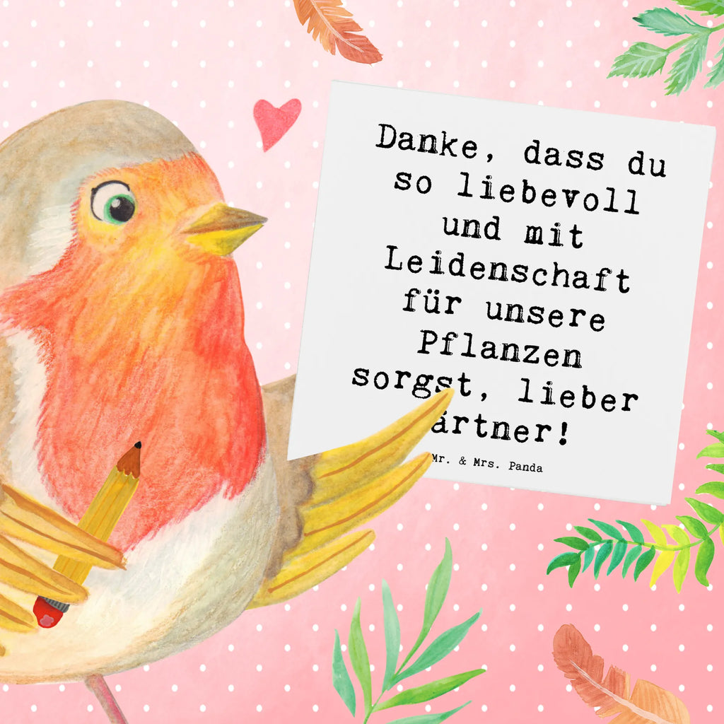 Deluxe Card Saying Danke, dass du so liebevoll und mit Leidenschaft für unsere Pflanzen sorgst, lieber Gärtner! Karte, Grußkarte, Klappkarte, Einladungskarte, Glückwunschkarte, Hochzeitskarte, Geburtstagskarte, Hochwertige Grußkarte, Hochwertige Klappkarte