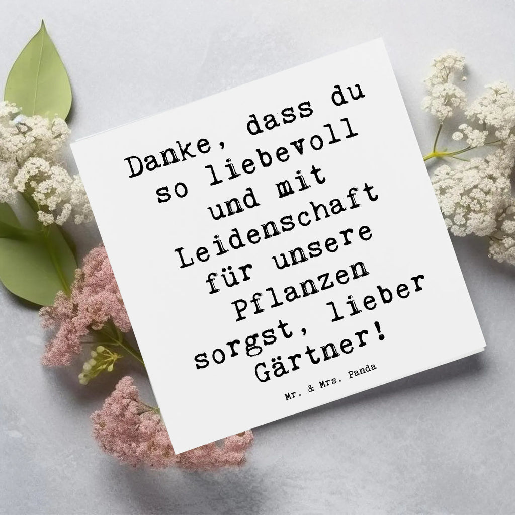 Deluxe Card Saying Danke, dass du so liebevoll und mit Leidenschaft für unsere Pflanzen sorgst, lieber Gärtner! Karte, Grußkarte, Klappkarte, Einladungskarte, Glückwunschkarte, Hochzeitskarte, Geburtstagskarte, Hochwertige Grußkarte, Hochwertige Klappkarte
