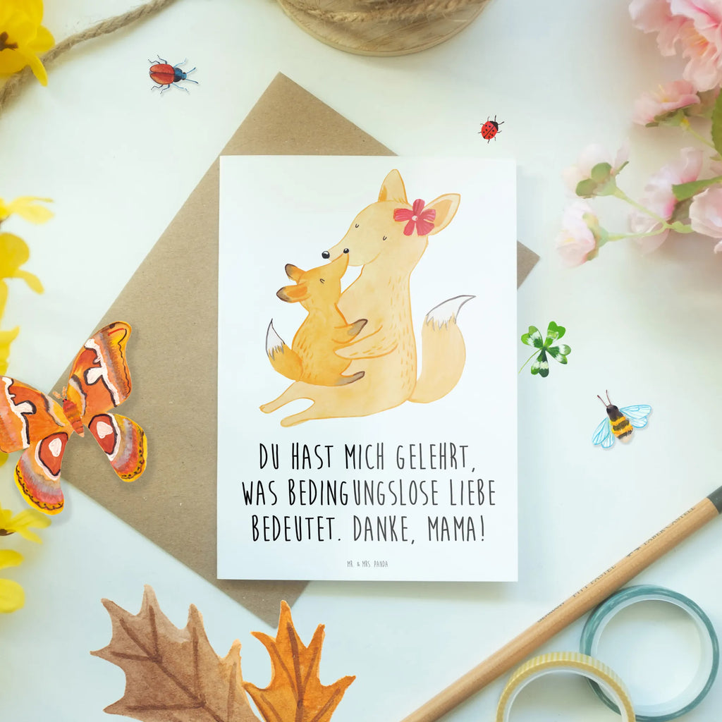 Greetings card Du hast mich gelehrt, was bedingungslose Liebe bedeutet. Danke, Mama! Karte, Hochzeitskarte, Glückwunschkarte, Einladungskarte, Geburtstagskarte, Ansichtskarten, Grußkarte, Klappkarte