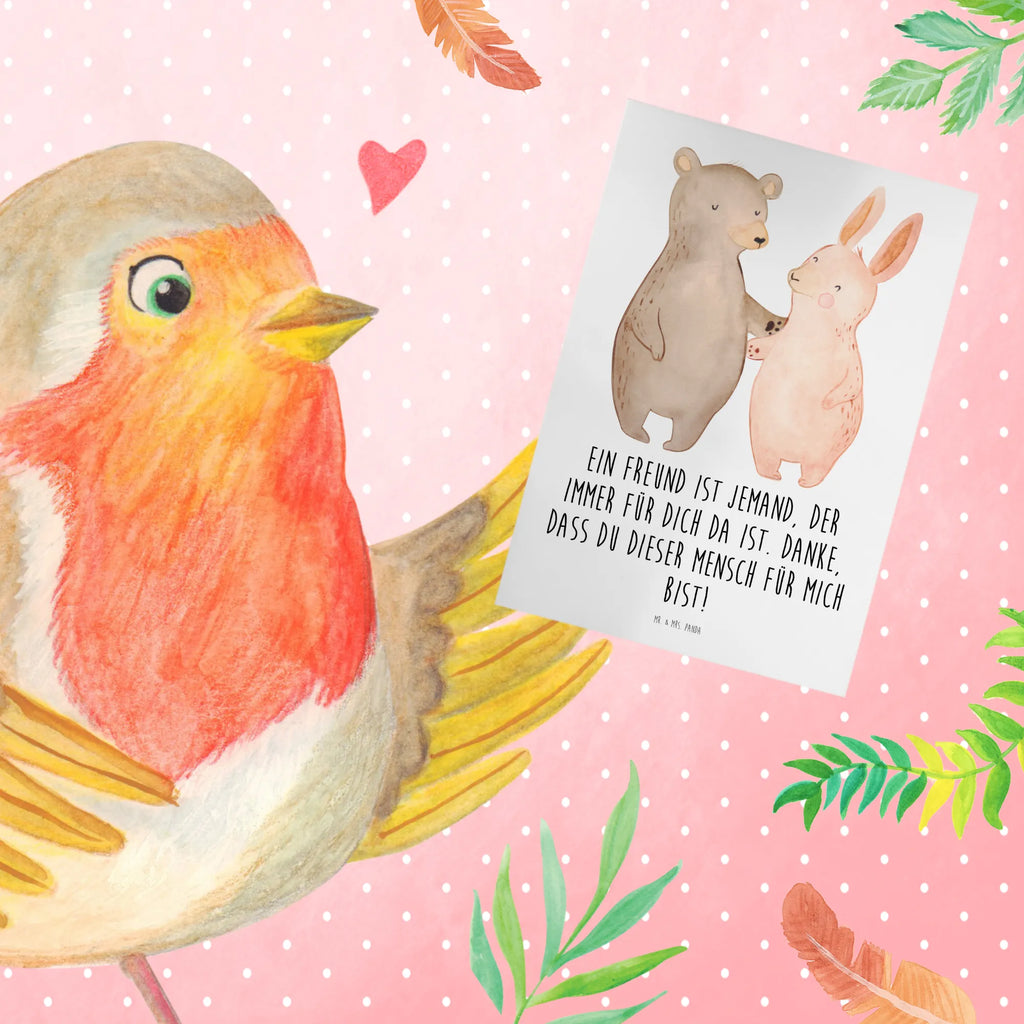 Greetings card Ein Freund ist jemand, der immer für dich da ist. Danke, dass du dieser Mensch für mich bist! Ansichtskarten, Klappkarte, Hochzeitskarte, Einladungskarte, Geburtstagskarte, Glückwunschkarte, Grußkarte, Karte