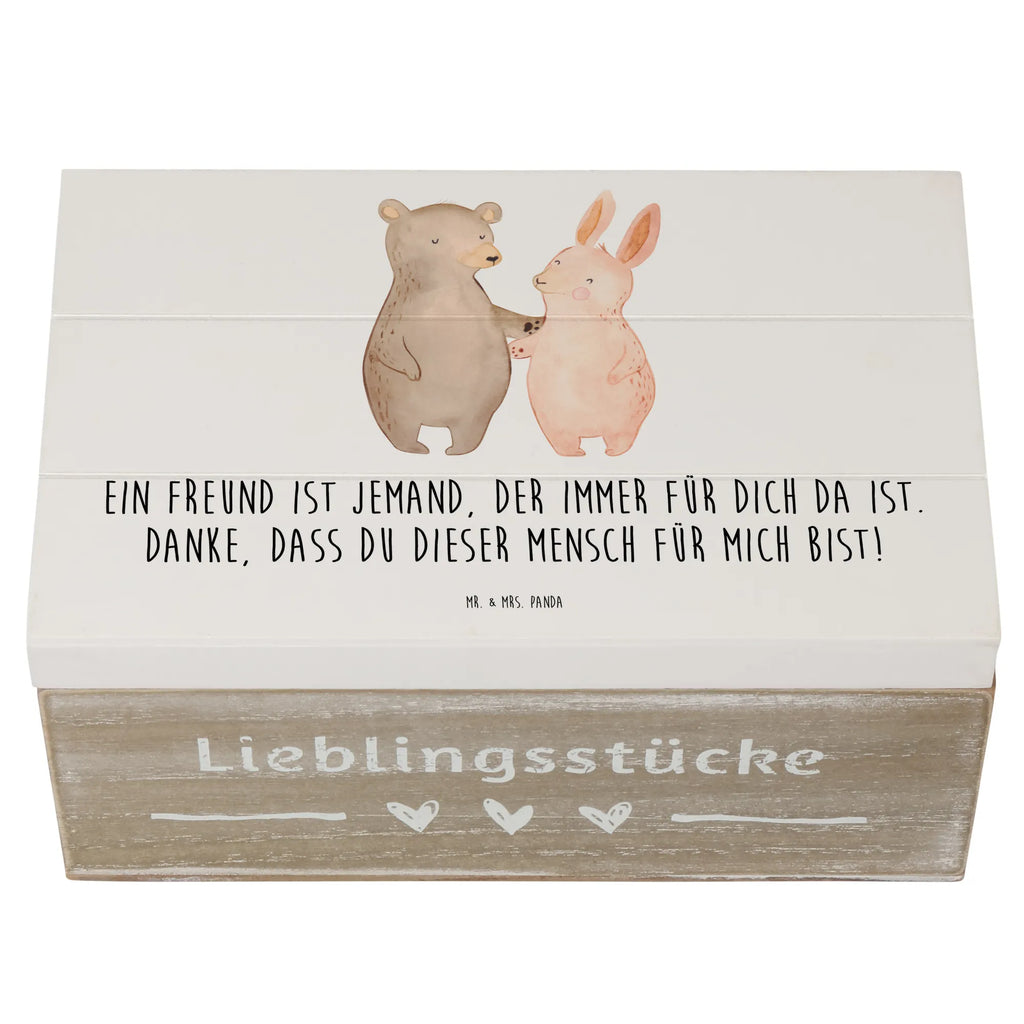 Wooden chest Ein Freund ist jemand, der immer für dich da ist. Danke, dass du dieser Mensch für mich bist! Erinnerungsbox, Schatzkiste, Geschenkdose, Dekokiste, Schatulle, Erinnerungskiste, Kiste, Aufbewahrungsbox, Holzkiste, XXL, Geschenkbox, Truhe