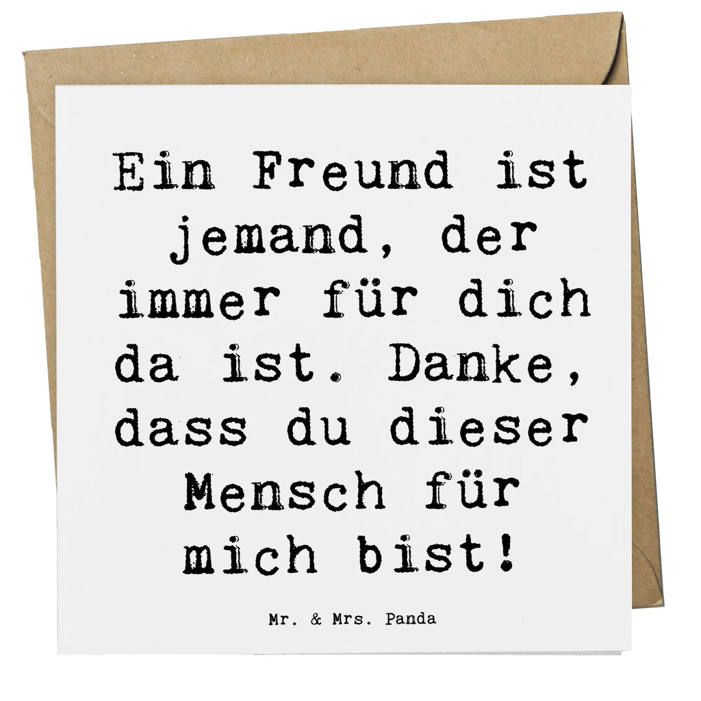 Deluxe Card Saying Ein Freund ist jemand, der immer für dich da ist. Danke, dass du dieser Mensch für mich bist! Karte, Grußkarte, Einladungskarte, Hochwertige Klappkarte, Hochzeitskarte, Klappkarte, Hochwertige Grußkarte, Geburtstagskarte, Glückwunschkarte