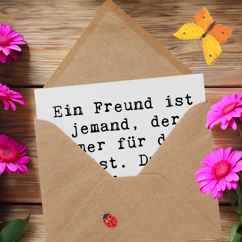Deluxe Card Saying Ein Freund ist jemand, der immer für dich da ist. Danke, dass du dieser Mensch für mich bist! Karte, Grußkarte, Einladungskarte, Hochwertige Klappkarte, Hochzeitskarte, Klappkarte, Hochwertige Grußkarte, Geburtstagskarte, Glückwunschkarte