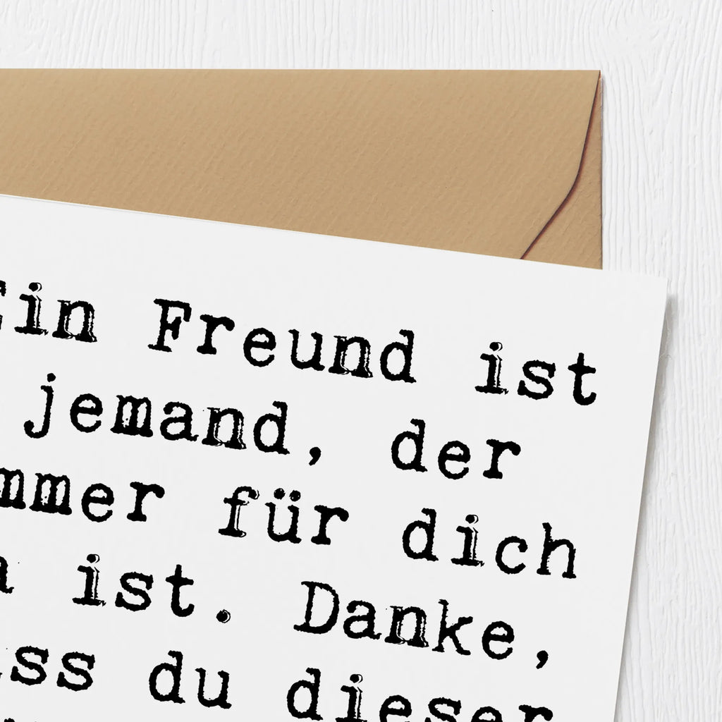 Deluxe Card Saying Ein Freund ist jemand, der immer für dich da ist. Danke, dass du dieser Mensch für mich bist! Karte, Grußkarte, Einladungskarte, Hochwertige Klappkarte, Hochzeitskarte, Klappkarte, Hochwertige Grußkarte, Geburtstagskarte, Glückwunschkarte