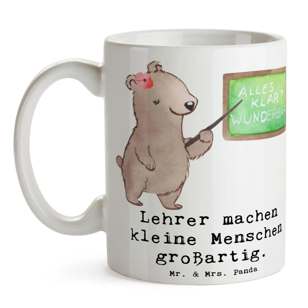 Mug Lehrer machen kleine Menschen großartig. Teetasse, Geschenktasse, Bürotasse, Tasse, Tasse mit Motiven, Porzellantasse, Keramiktasse, Tasse mit Zitaten, Kaffeetasse