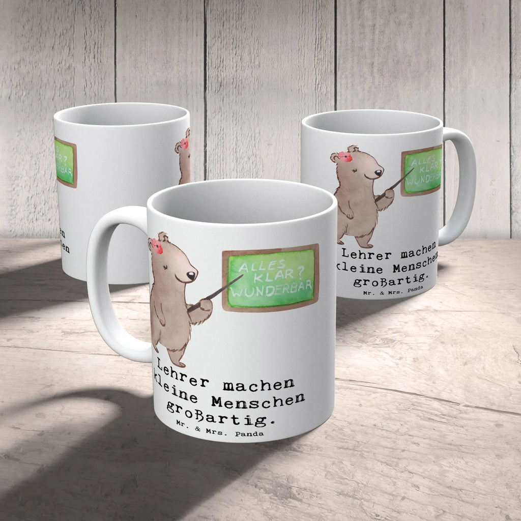 Mug Lehrer machen kleine Menschen großartig. Teetasse, Geschenktasse, Bürotasse, Tasse, Tasse mit Motiven, Porzellantasse, Keramiktasse, Tasse mit Zitaten, Kaffeetasse