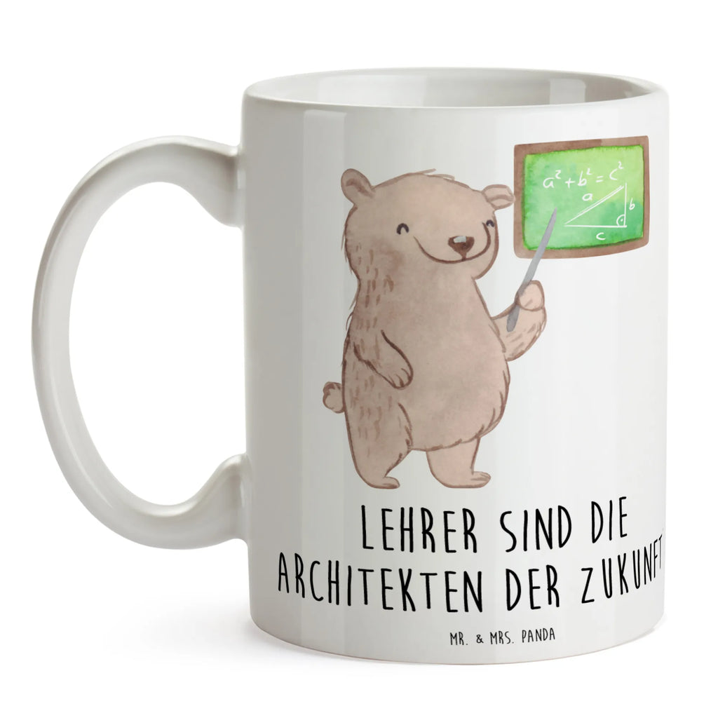 Mug Lehrer sind die Architekten der Zukunft! Teetasse, Tasse mit Motiven, Tasse, Porzellantasse, Keramiktasse, Bürotasse, Tasse mit Zitaten, Kaffeetasse, Geschenktasse