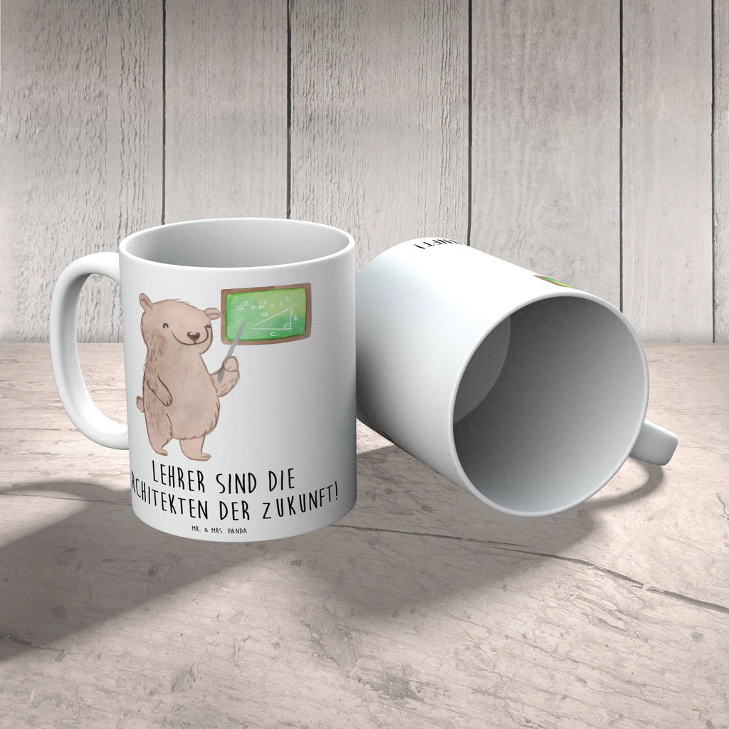 Mug Lehrer sind die Architekten der Zukunft! Teetasse, Tasse mit Motiven, Tasse, Porzellantasse, Keramiktasse, Bürotasse, Tasse mit Zitaten, Kaffeetasse, Geschenktasse