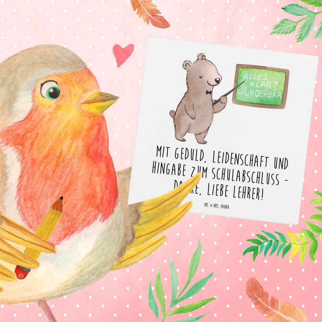 Deluxe Card Mit Geduld, Leidenschaft und Hingabe zum Schulabschluss - Danke, liebe Lehrer! Hochzeitskarte, Hochwertige Grußkarte, Glückwunschkarte, Karte, Einladungskarte, Klappkarte, Grußkarte, Geburtstagskarte, Hochwertige Klappkarte