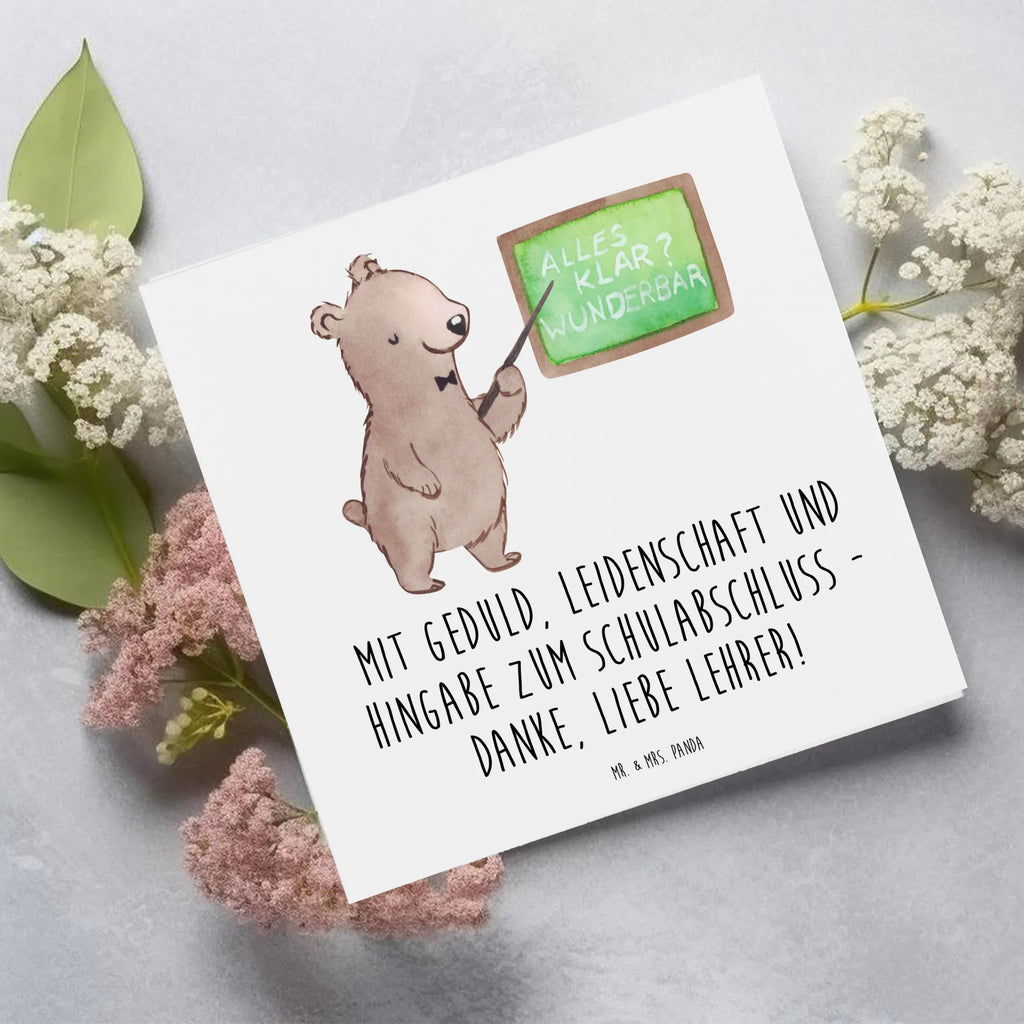 Deluxe Card Mit Geduld, Leidenschaft und Hingabe zum Schulabschluss - Danke, liebe Lehrer! Hochzeitskarte, Hochwertige Grußkarte, Glückwunschkarte, Karte, Einladungskarte, Klappkarte, Grußkarte, Geburtstagskarte, Hochwertige Klappkarte