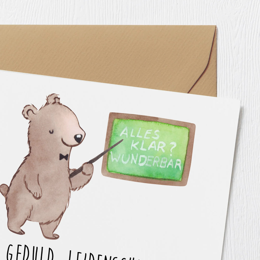 Deluxe Card Mit Geduld, Leidenschaft und Hingabe zum Schulabschluss - Danke, liebe Lehrer! Hochzeitskarte, Hochwertige Grußkarte, Glückwunschkarte, Karte, Einladungskarte, Klappkarte, Grußkarte, Geburtstagskarte, Hochwertige Klappkarte
