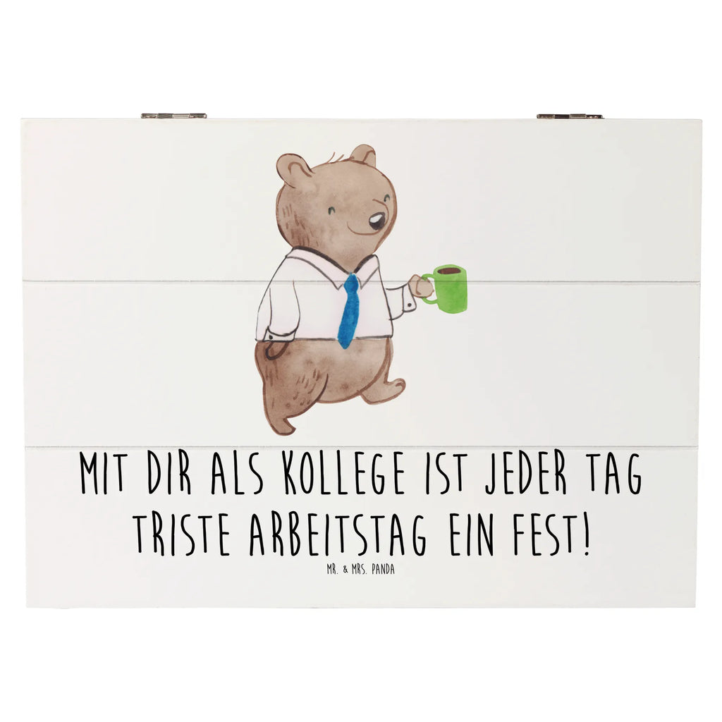 Wooden chest Mit dir als Kollege ist jeder Tag triste Arbeitstag ein Fest! Dekokiste, Erinnerungskiste, XXL, Holzkiste, Aufbewahrungsbox, Geschenkdose, Erinnerungsbox, Schatulle, Schatzkiste, Truhe, Kiste, Geschenkbox