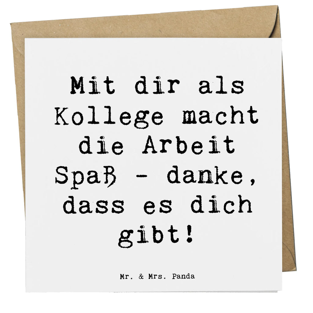 Deluxe Card Saying Mit dir als Kollege macht die Arbeit Spaß - danke, dass es dich gibt! Karte, Einladungskarte, Hochwertige Klappkarte, Glückwunschkarte, Hochwertige Grußkarte, Klappkarte, Grußkarte, Geburtstagskarte, Hochzeitskarte