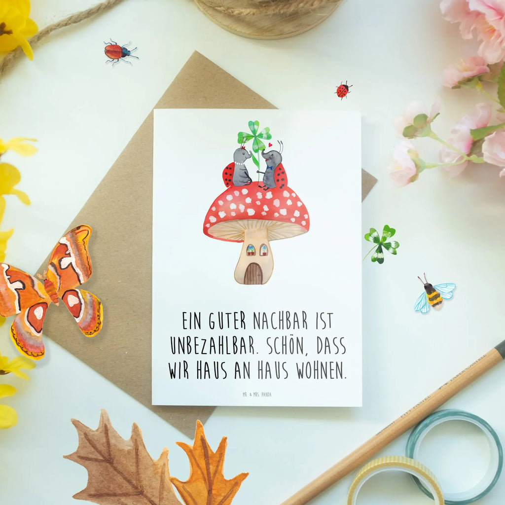 Greetings card Ein guter Nachbar ist unbezahlbar. Schön, dass wir Haus an Haus wohnen. Glückwunschkarte, Hochzeitskarte, Geburtstagskarte, Einladungskarte, Karte, Klappkarte, Grußkarte, Ansichtskarten