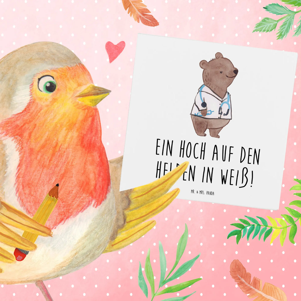 Deluxe Card Ein Hoch auf den Helden in Weiß! Klappkarte, Karte, Glückwunschkarte, Hochwertige Grußkarte, Einladungskarte, Grußkarte, Hochzeitskarte, Hochwertige Klappkarte, Geburtstagskarte