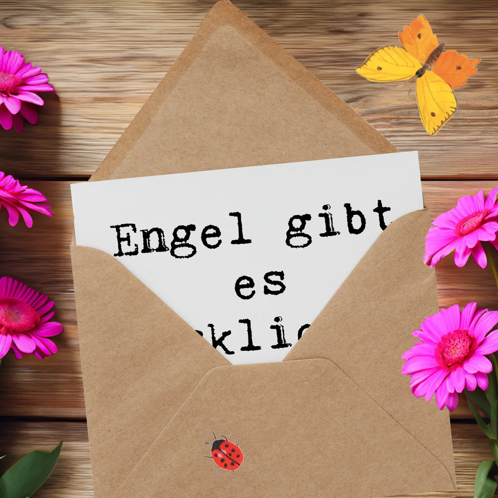 Deluxe Card Saying Engel gibt es wirklich - sie sind Hebammen! Glückwunschkarte, Einladungskarte, Karte, Klappkarte, Hochzeitskarte, Grußkarte, Hochwertige Grußkarte, Geburtstagskarte, Hochwertige Klappkarte, sprüche, zitate, spruch kollektion, inspiration, motivation, lebensweisheiten, geschenkideen, wanddeko, wohnaccessoires, sprüche sammlung, schöne sprüche, glück, liebe, freude, lächeln, alltag verschönern, nachhaltige geschenke, dekoration, kreativ, einzigartig, shopify, mr and mrs panda