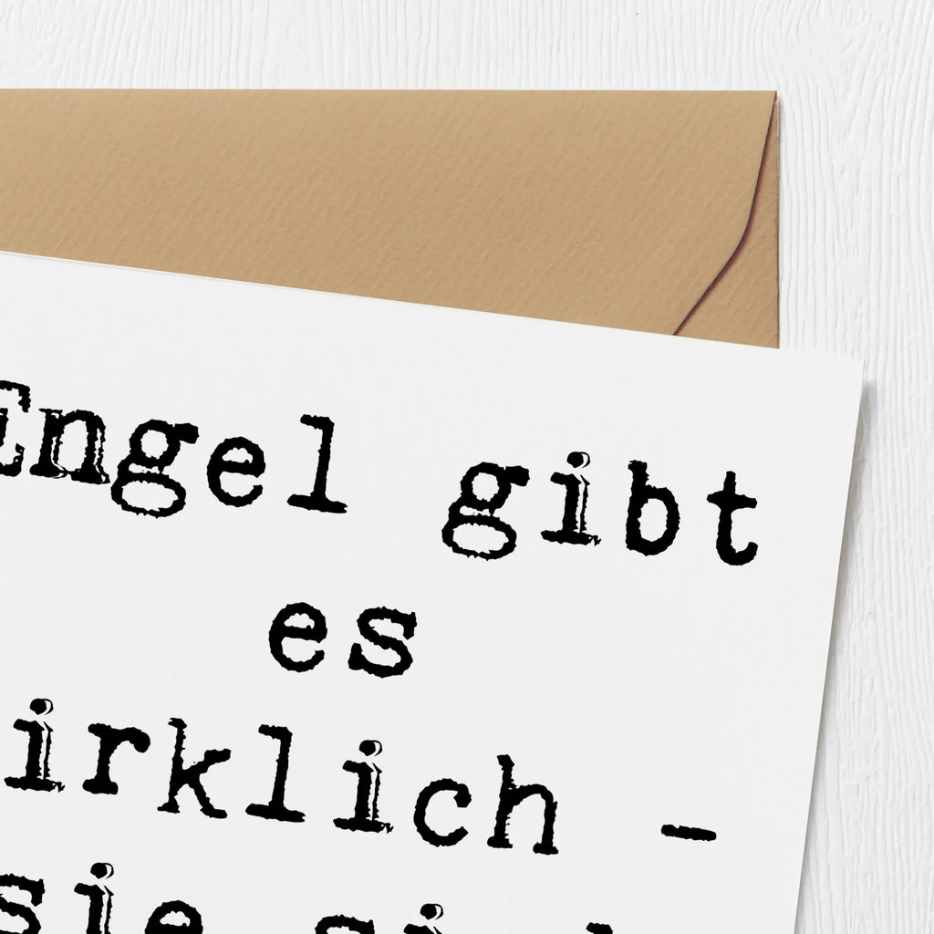 Deluxe Card Saying Engel gibt es wirklich - sie sind Hebammen! Glückwunschkarte, Einladungskarte, Karte, Klappkarte, Hochzeitskarte, Grußkarte, Hochwertige Grußkarte, Geburtstagskarte, Hochwertige Klappkarte, sprüche, zitate, spruch kollektion, inspiration, motivation, lebensweisheiten, geschenkideen, wanddeko, wohnaccessoires, sprüche sammlung, schöne sprüche, glück, liebe, freude, lächeln, alltag verschönern, nachhaltige geschenke, dekoration, kreativ, einzigartig, shopify, mr and mrs panda