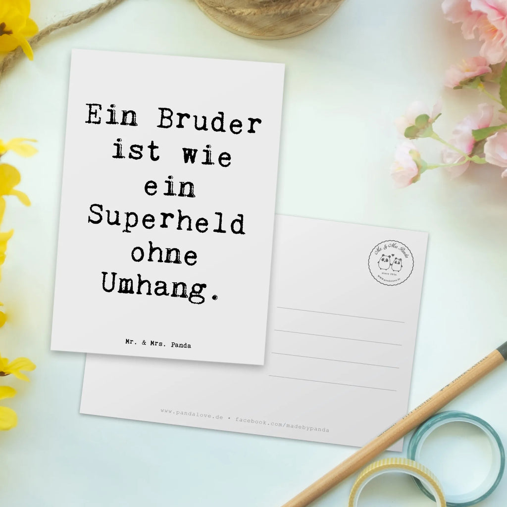Postcard Saying Ein Bruder ist wie ein Superheld ohne Umhang. Geburtstagskarte, Ansichtskarten, Karte, Geschenkkarte, Einladung, Einladungskarten Geburtstag, Einladung Geburtstag, Grußkarte, Dankeskarte, Einladungskarte, Postkarte, Ansichtskarte