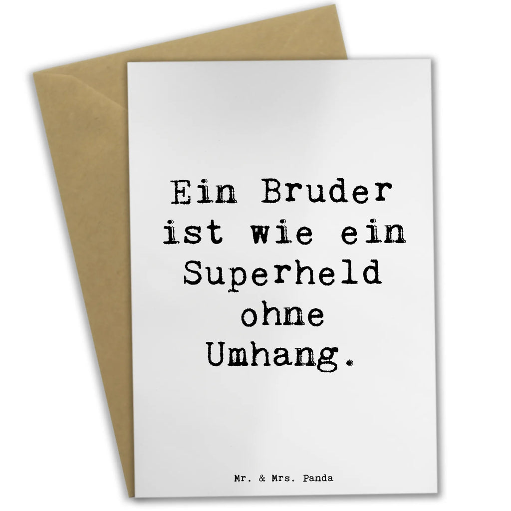 Greetings card Saying Ein Bruder ist wie ein Superheld ohne Umhang. Grußkarte, Ansichtskarten, Geburtstagskarte, Klappkarte, Glückwunschkarte, Hochzeitskarte, Karte, Einladungskarte