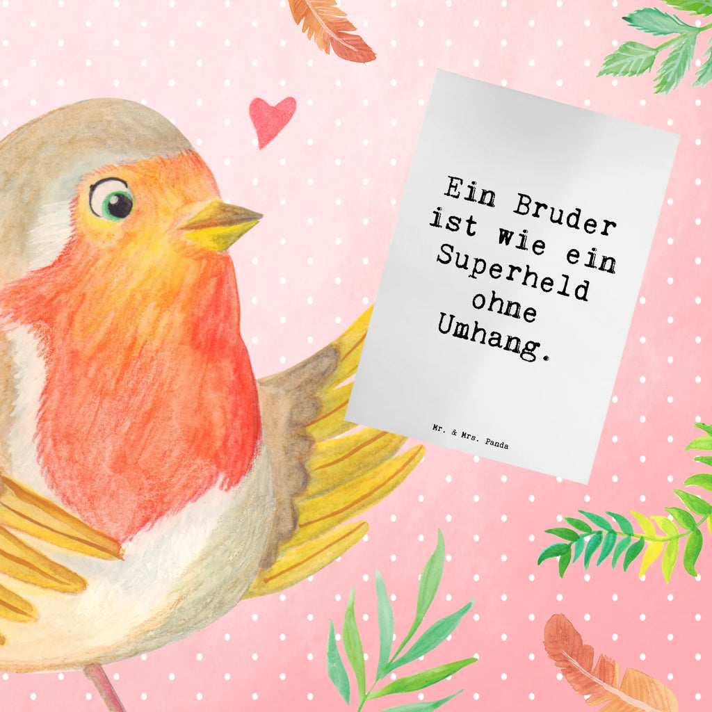 Greetings card Saying Ein Bruder ist wie ein Superheld ohne Umhang. Grußkarte, Ansichtskarten, Geburtstagskarte, Klappkarte, Glückwunschkarte, Hochzeitskarte, Karte, Einladungskarte
