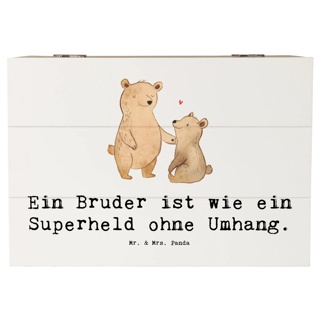 Holzkiste Spruch Bruder Superheld Kiste, Truhe, Holzkiste, Aufbewahrungsbox, Erinnerungsbox, Schatulle, Dekokiste, Schatzkiste, Erinnerungskiste, XXL, Geschenkdose, Geschenkbox