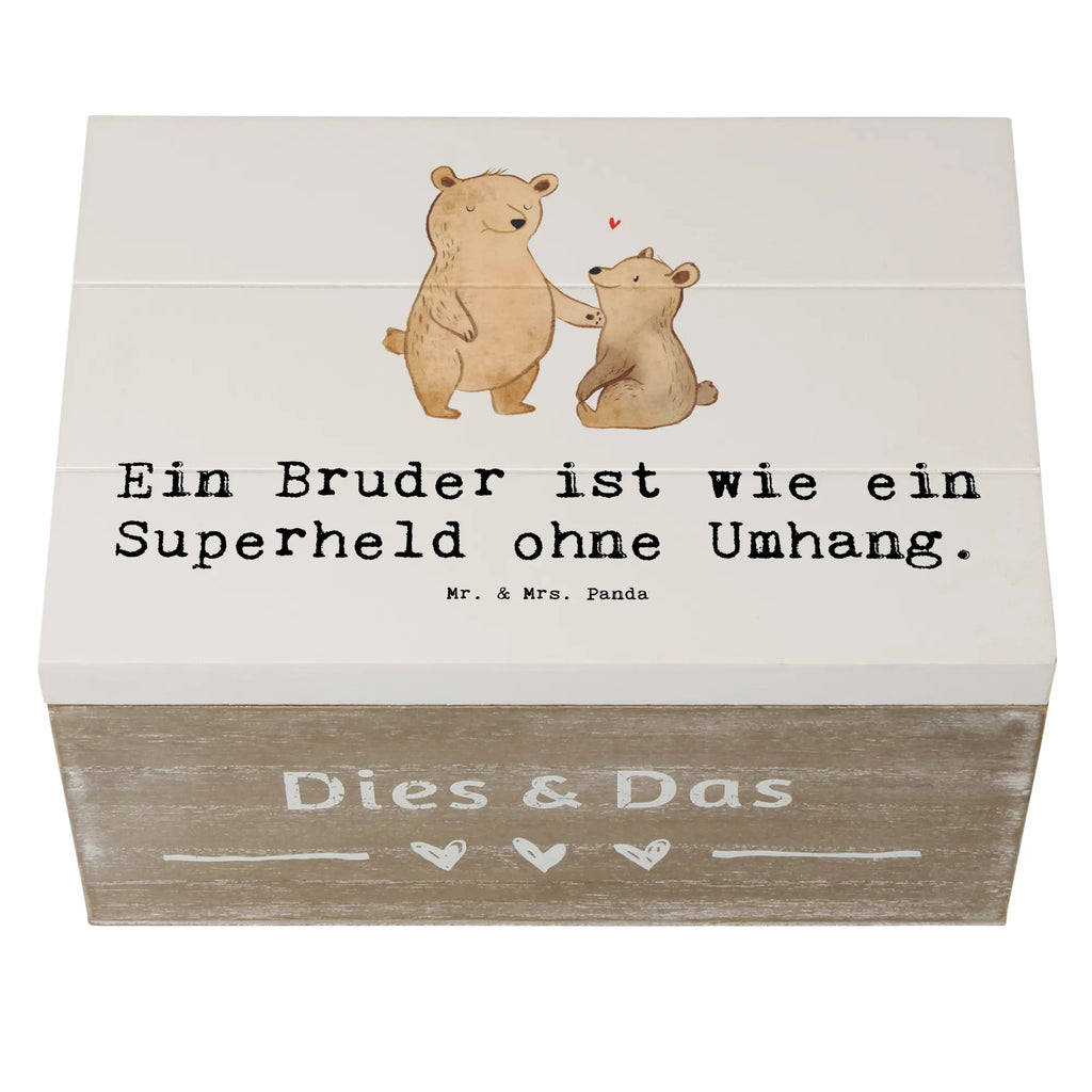 Holzkiste Spruch Bruder Superheld Kiste, Truhe, Holzkiste, Aufbewahrungsbox, Erinnerungsbox, Schatulle, Dekokiste, Schatzkiste, Erinnerungskiste, XXL, Geschenkdose, Geschenkbox