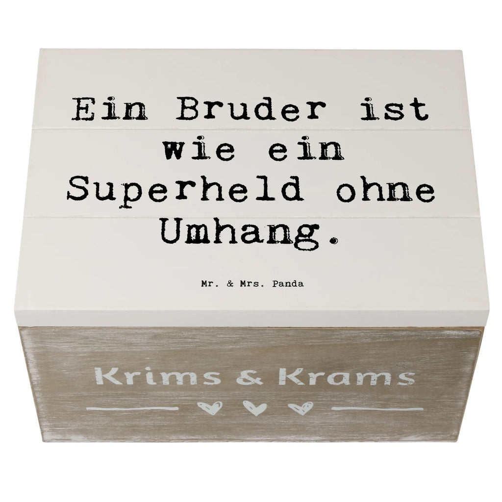 Holzkiste Spruch Bruder Superheld Kiste, Truhe, Holzkiste, Aufbewahrungsbox, Erinnerungsbox, Schatulle, Dekokiste, Schatzkiste, Erinnerungskiste, XXL, Geschenkdose, Geschenkbox